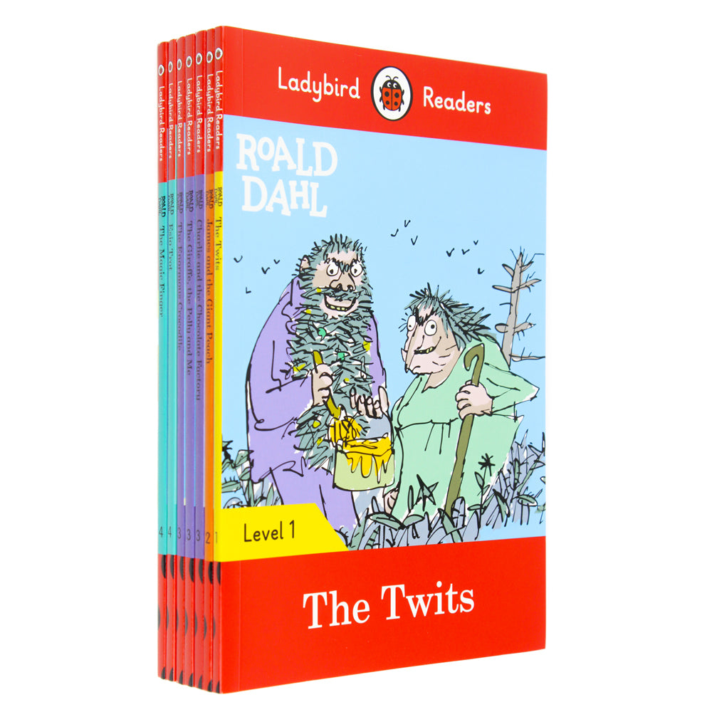 Ladybird Readers Roald Dahl Series 7-Book Set (Level 1-4) |Fun & Educational Children's Books |Classic Stories for Early Readers, Learning & Adventure