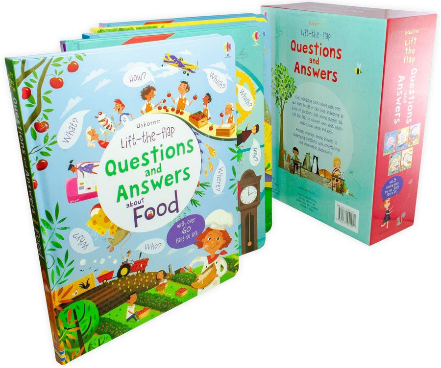 Usborne Lift the flap Questions and Answers 5 Books Box Set Collection ...