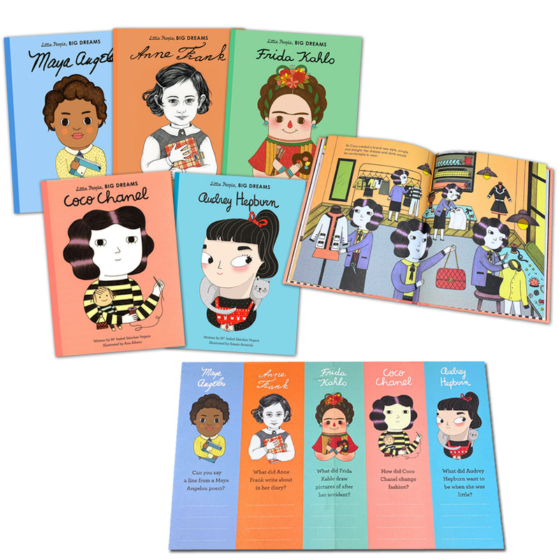 Little People, Big Dreams Inspiring Artists & Writers – 5 Book Hardback Collection Box Set | Illustrated Children's Stories for Creativity & Education