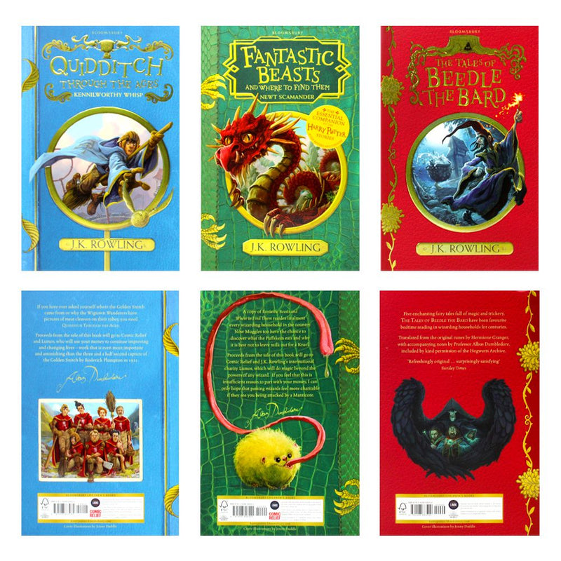 Harry Potter Hogwarts Library Boxed Set J. K. Rowling Fantastic Beasts  Quidditch 9781338132328