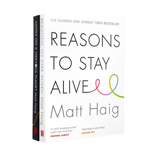 Reasons to Stay Alive & Notes on a Nervous Planet –2 paperback Book Collection by Matt Haig| Mental Health, Self-Help, Anxiety,Resilience & Well-Being