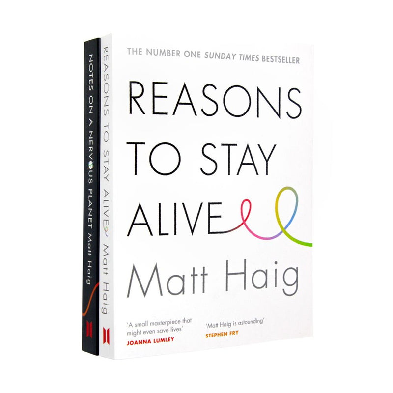 Reasons to Stay Alive & Notes on a Nervous Planet –2 paperback Book Collection by Matt Haig| Mental Health, Self-Help, Anxiety,Resilience & Well-Being