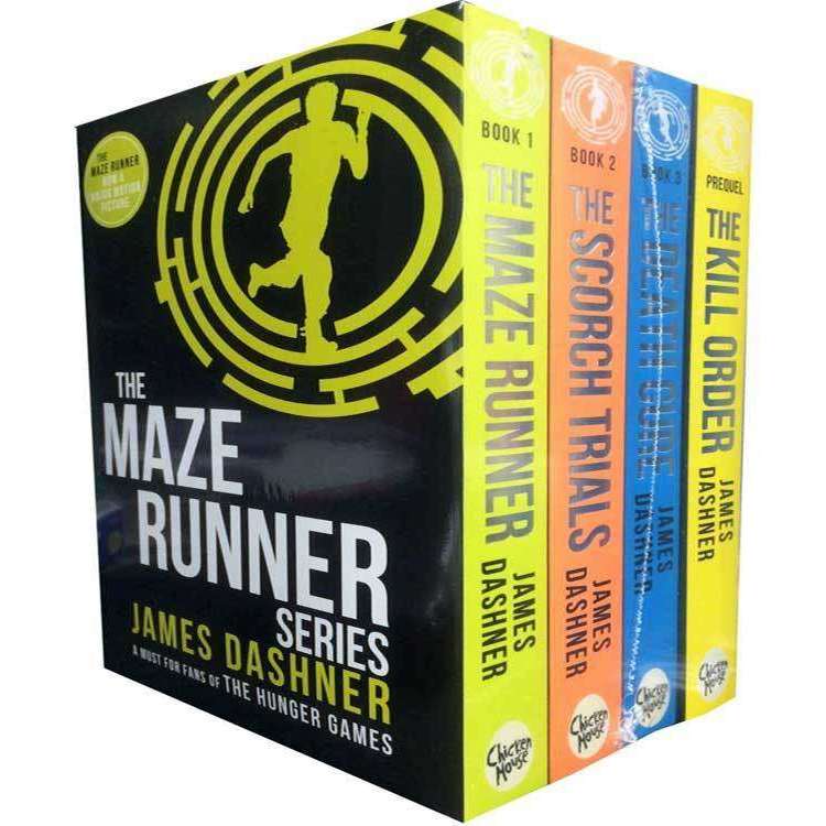 Maze Runner 4 Book Set by James Dashner - Dystopian YA Fiction, Bestselling Novels, Adventure, Mystery, Thrillers, Paperback Collection for Ages 12+