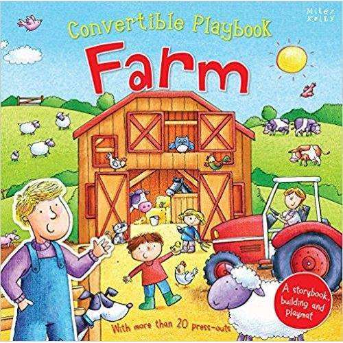 Miles Kelly Convertible Farm 3 in 1 Book Playmat and Toy for Children