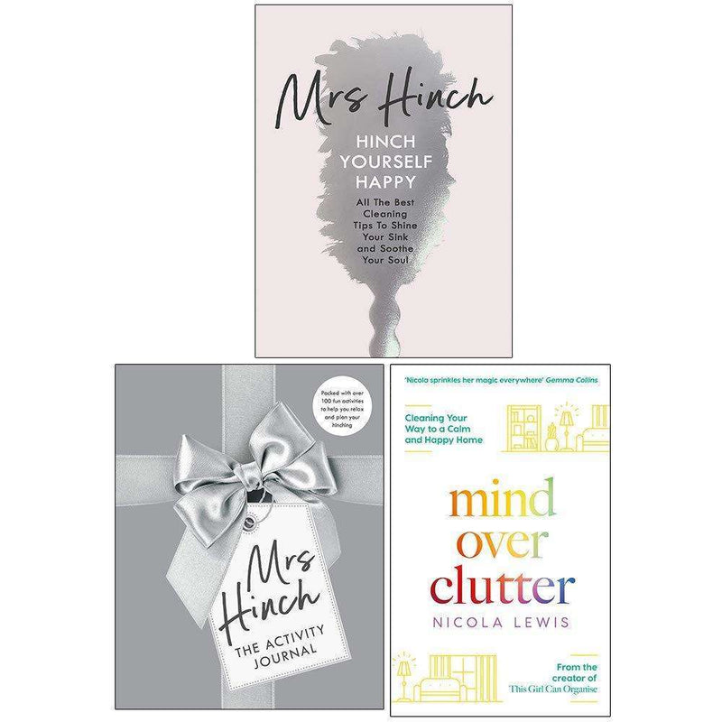 Mrs Hinch & Nicola Lewis Collection 3 Books Set (The Activity Journal, Hinch Yourself Happy & Mind Over Clutter)