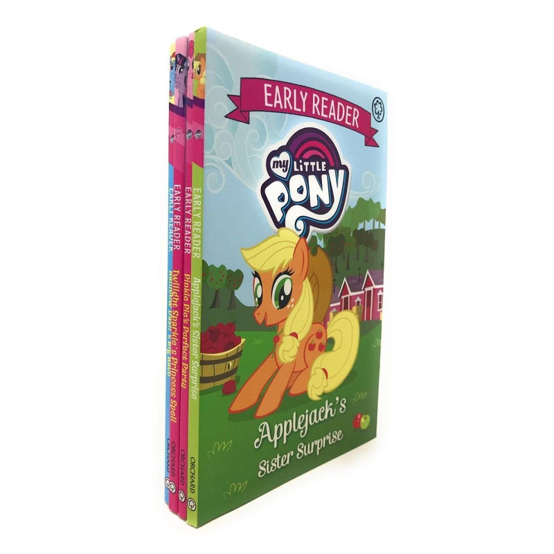 My Little Pony Early Reader 4 Books Set Collection Applejack's sister surprise