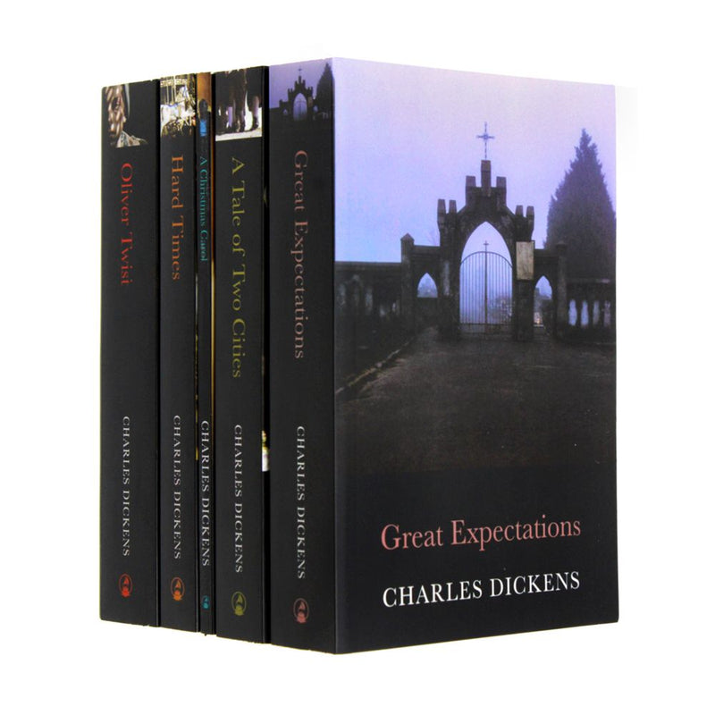 Major Works of Charles Dickens 5 Books Paperback Boxed Set - Classic Victorian Fiction, Essential 19th Century Novels, Timeless Literary Collection
