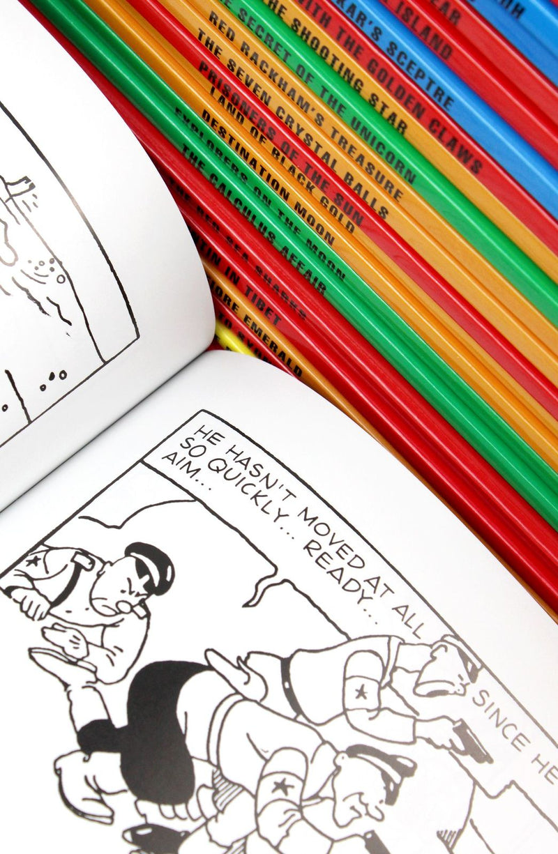 The Adventures of Tintin Paperback Box Set – 23 Classic Comic Book Stories by Hergé | Timeless Adventure & Mystery Series with Stunning Illustrations