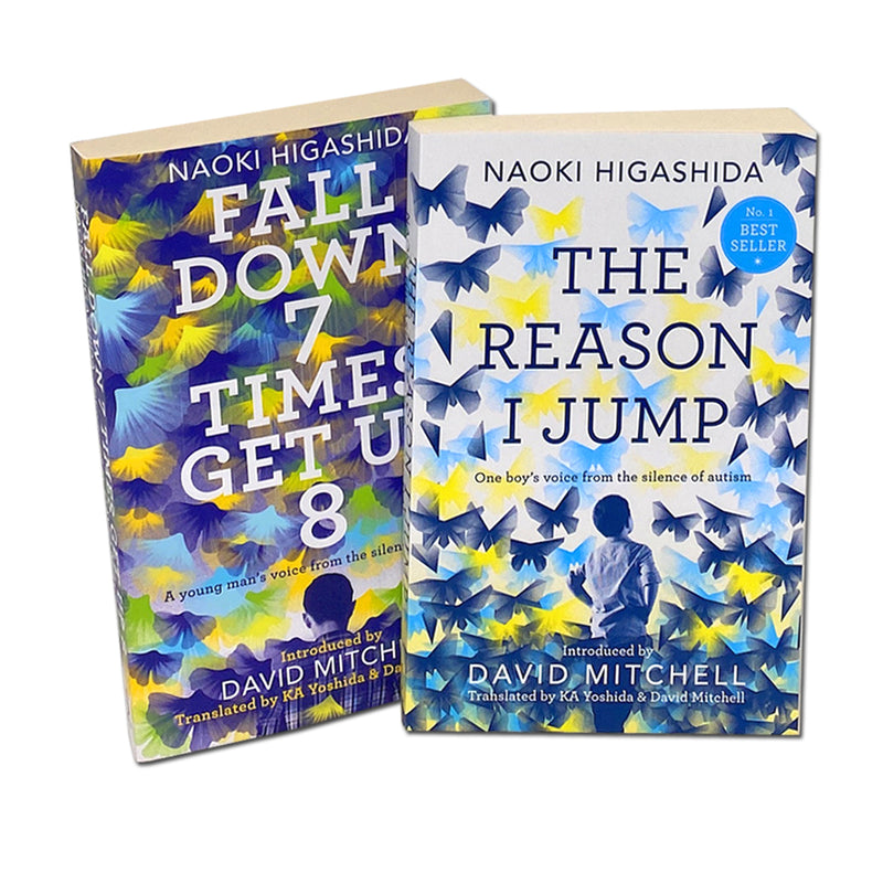 Naoki Higashida 2 Books Set Collection, Fall Down 7 Times Get Up 8, The Reason I Jump