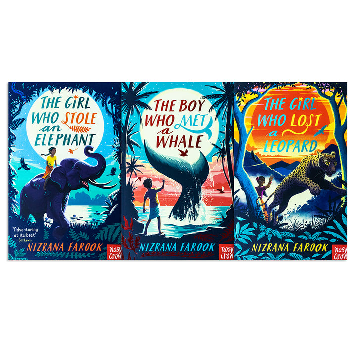 Nizrana Farook 3 Book Adventure Collection Set – The Girl Who Stole an Elephant, The Boy Who Met a Whale & More | Kids’ Fiction, Animals & Fun Tales