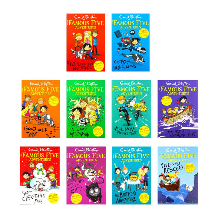 Enid Blyton Famous Five Adventures Short Story Collection 10 Books Box Set |Classic Children's Adventure Stories, Imaginative Fiction & Read-Aloud Fun