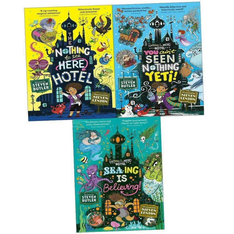 Nothing to see Here Hotel Book Series 3 Books Collection Set By Steven Butler