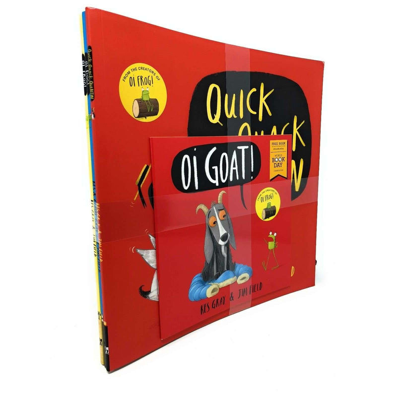 Oi 4 Books Collection Set Oi Goat, Oi Frog, Oi Dog, Quick Quack Quentin