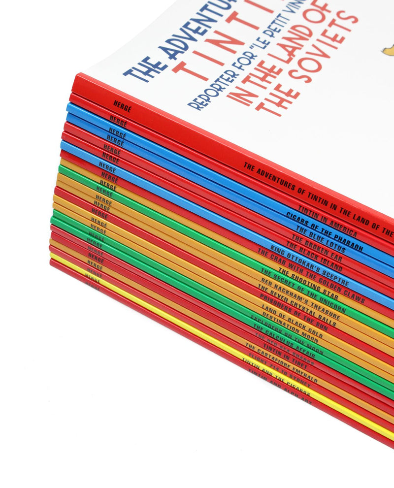The Adventures of Tintin Paperback Box Set – 23 Classic Comic Book Stories by Hergé | Timeless Adventure & Mystery Series with Stunning Illustrations