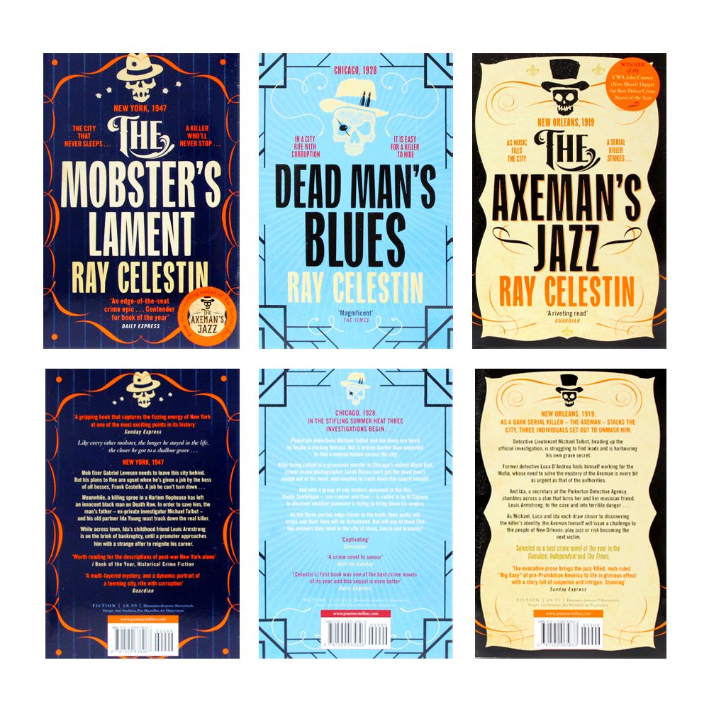 City Blues Quartet 3 Book Set by Ray Celestin – The Axeman's Jazz, Dead Man's Blues, The Mobster's Lament | Historical Crime, Mystery, Jazz Age (12+)