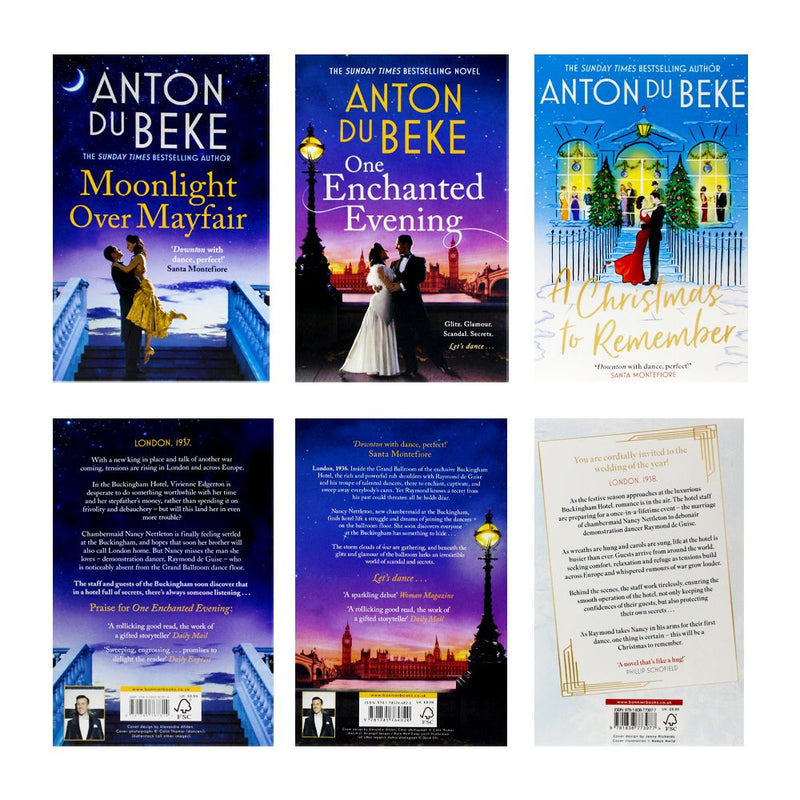 Anton Du Beke Collection 3 Books Set (Moonlight Over Mayfair, One Enchanted Evening, A Christmas to Remember)