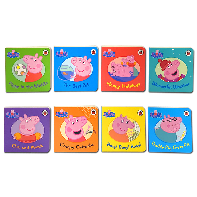Peppa Pig Childrens Picture Flat 8 Board Books Collection Set