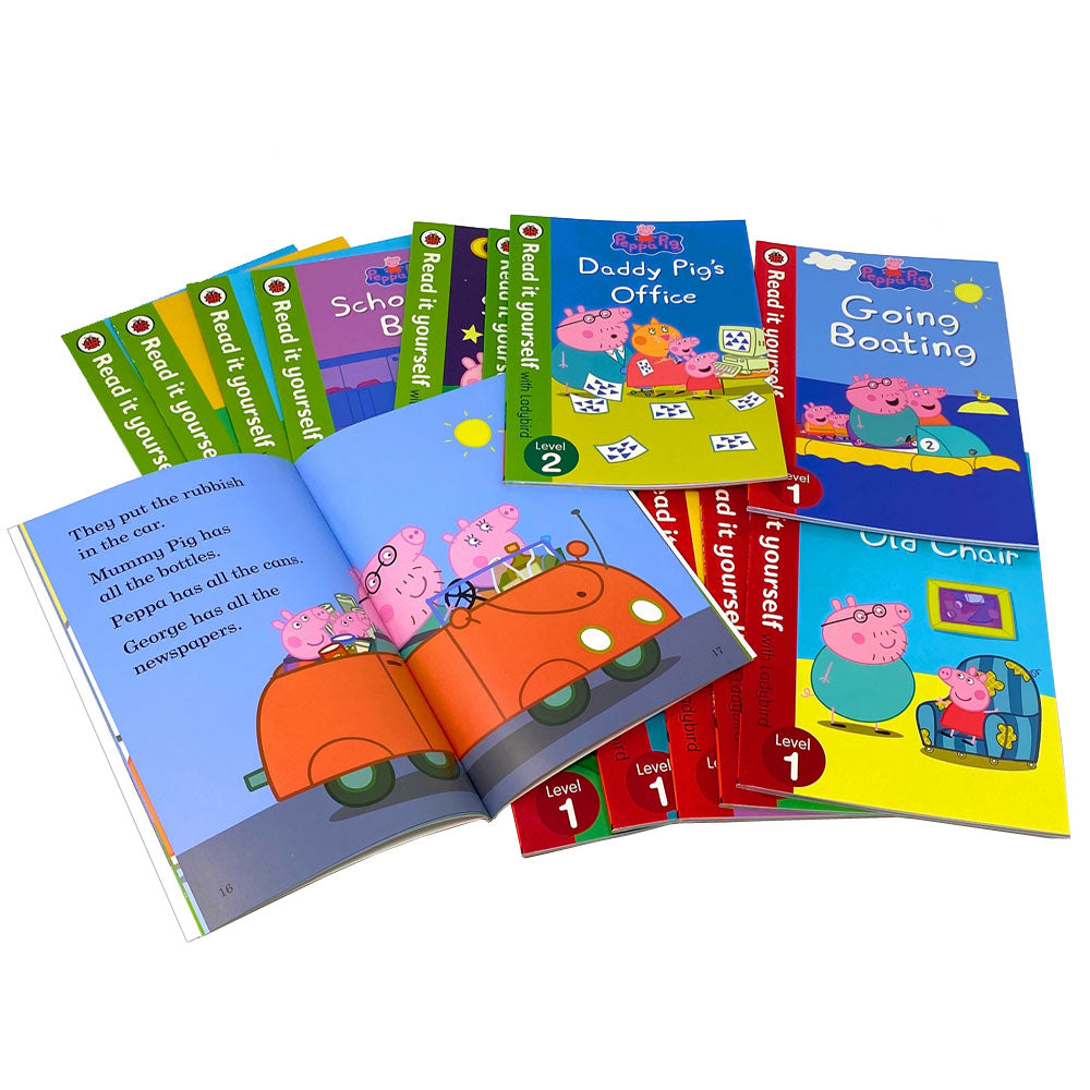 Peppa Pig Read It Yourself with Ladybird– 14 Book Children’s Collection Set | Early Readers, Educational Fun, Bedtime Stories & Picture Books for Kids