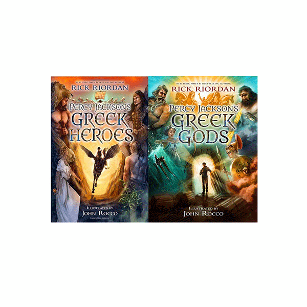 Percy Jacksons Greek Myths Deluxe Collection Rick Riordan 2 Books Set Illustrated