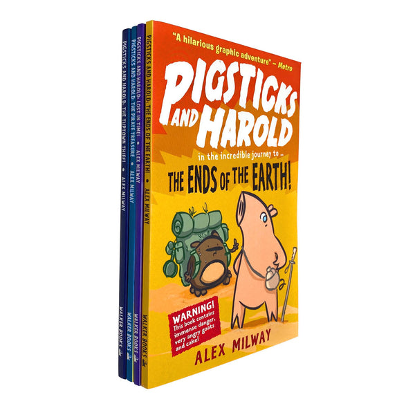 Pigsticks and Harold Series 4 Books Collection Set Alex Milway Lost in Time