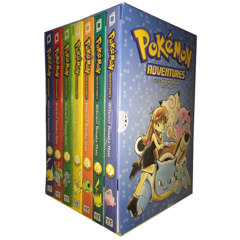 Pokemon x 7 Adventures Red & Blue Box Set: Volumes 1-7 by Mato Collection Series 1