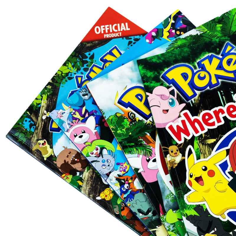 Pokémon Search and Find 4 Books Collection Set (Pokémon: Search and Find: Welcome to Alola, Pokémon: Where's Pikachu?, Pokémon: Where's Ash? & Pokémon: Adventures in Galar)