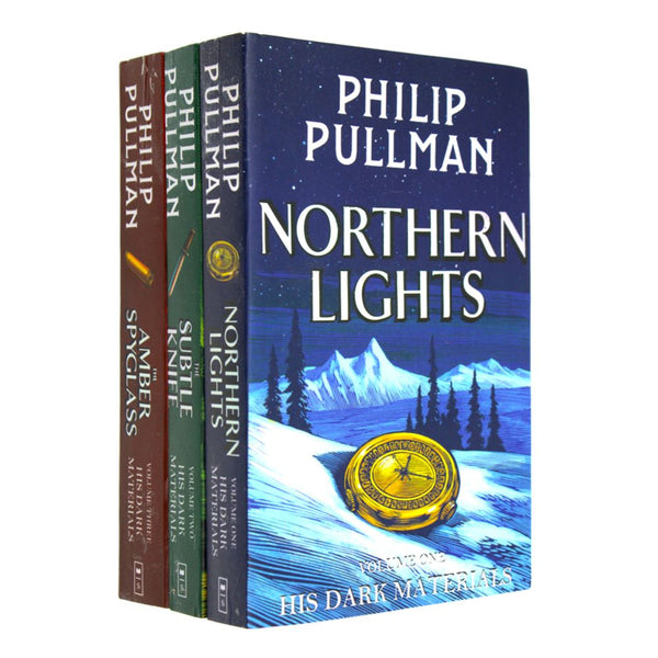 Photo of His Dark Materials 3 Books Set by Philip Pullman on a White Background