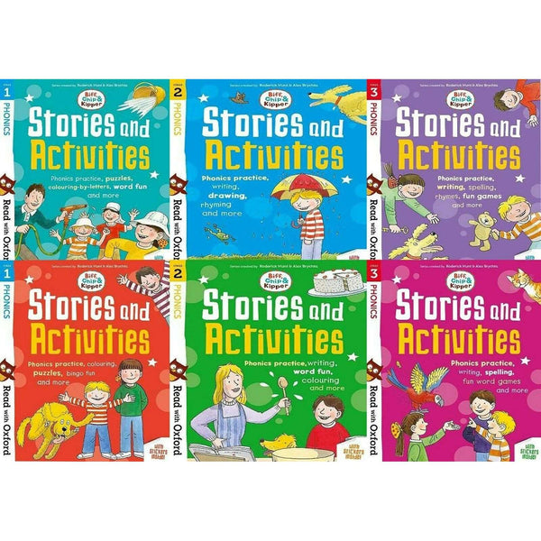Read With Oxford Biff, Chip & Kipper Stories & Activities 6 Books Set(Stage 1-3)