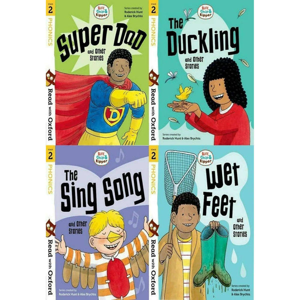 Read with Oxford Stage 2: Biff, Chip and Kipper 4 Books Collection Set Super Dad