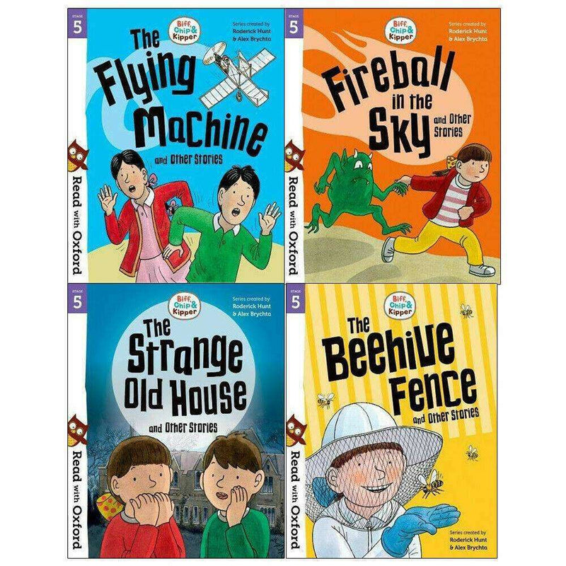 Read with Oxford: Stage 5: Biff, Chip and Kipper 4 Books Collection set Flying