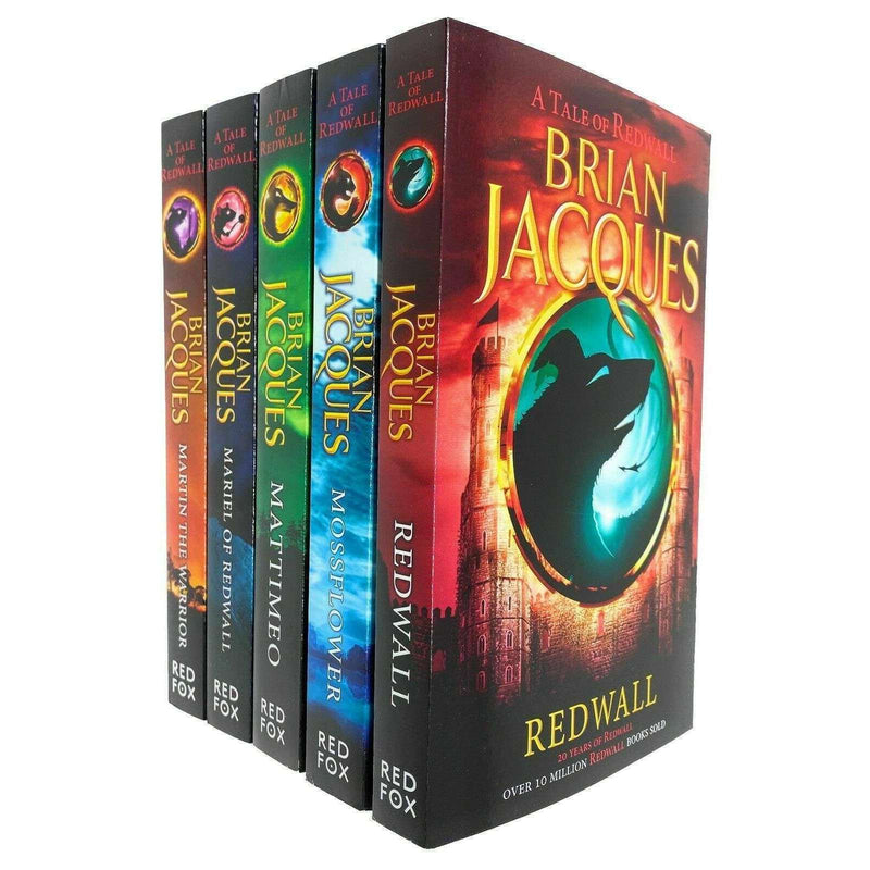 Redwall Series 5 Books Collection Set By Brian Jacques (Redwall, Mossflower..)