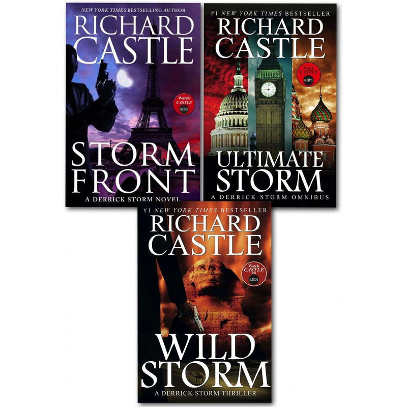 Richard Castle 3 Books Set Collection Bestseller Wild Storm,Storm Front