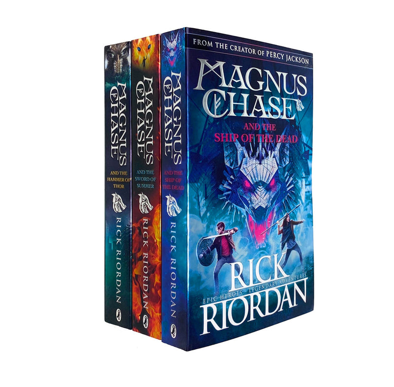Magnus Chase 3 Books Set Collection Box Set Rick Riordan, Hammer Of Thor