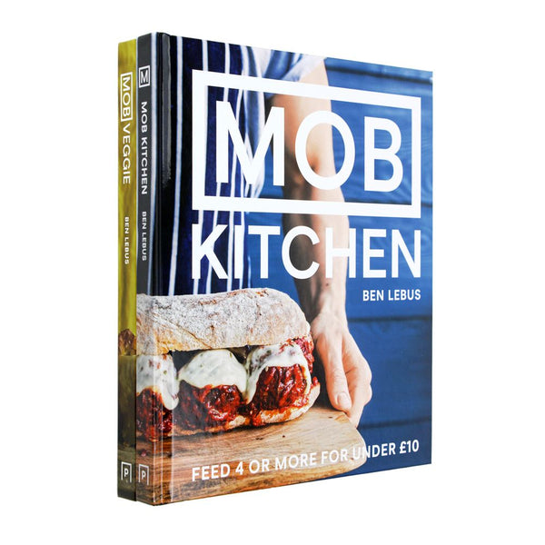 Photo of Mob Kitchen and Mob Veggie 2 Book Set by Ben Lebus on a White Background