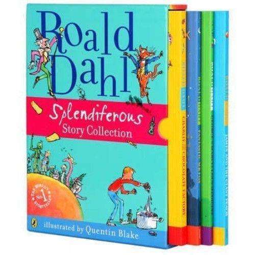 Roald Dahl Splendiferous story Collection illustrated Deluxe 4 Book Set Hardback