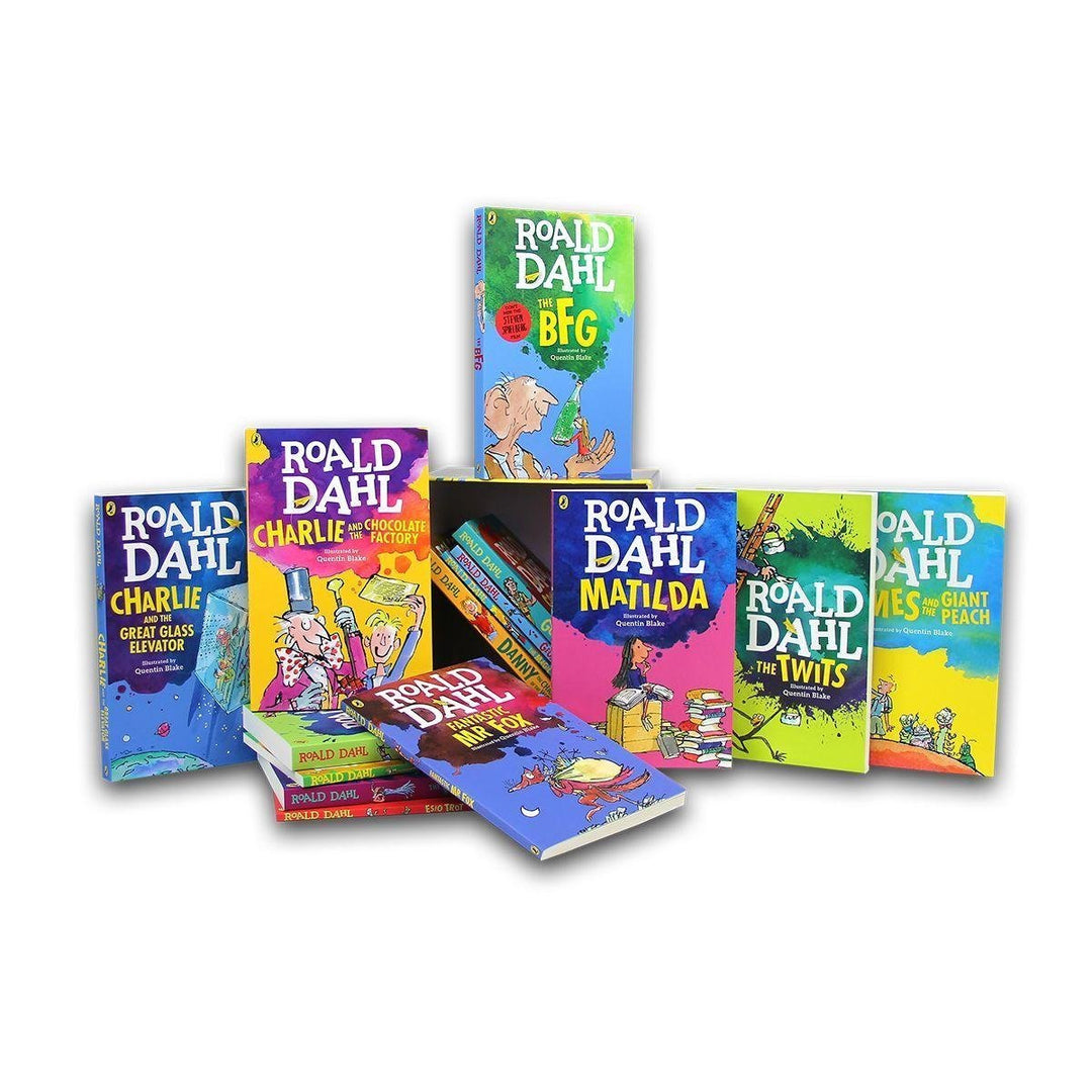 Roald Dahl 15-Book Box Set Collection | Classic children's fiction, funny stories, adventure, Matilda, Going Solo & more | Perfect gift set