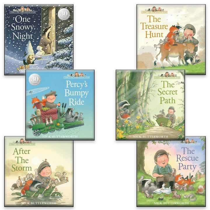 Percy the Park Keeper 6 Books Set Collection by Nick Butterworth – Children's Adventure Stories with Animals & Nature | Fun Picture Books for Kids