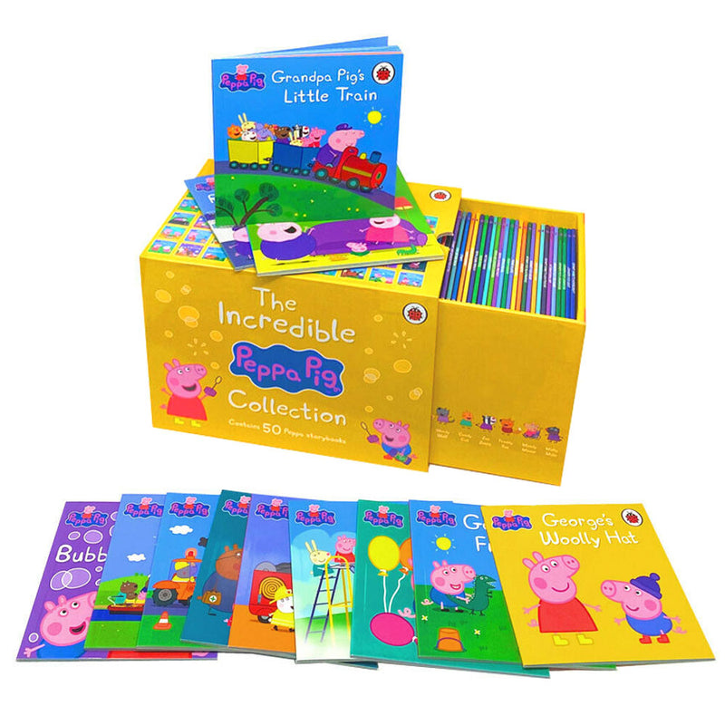 The Incredible Peppa Pig Collection 50 Paperbacks Books Box Set , By Ladybird