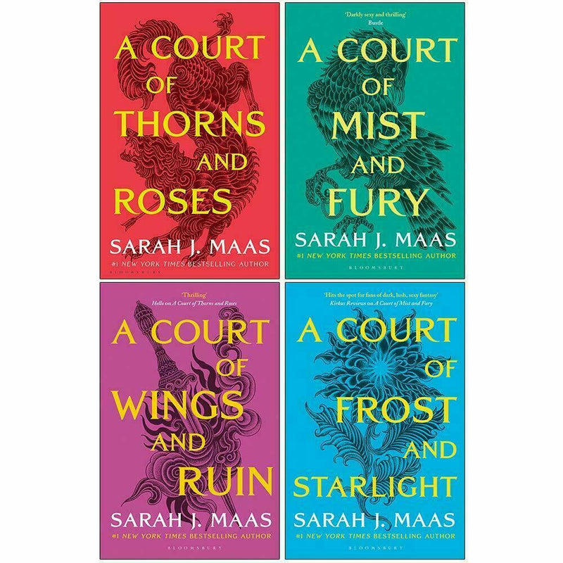 Photo of A Court of Thorns and Roses Series by Sarah J. Maas on a White Background