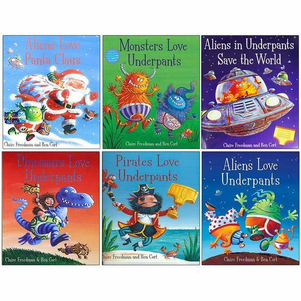 Aliens Love Underpants Collection 6 Children Picture Books Set Pirates Dinosaurs Monsters By Claire Freedman
