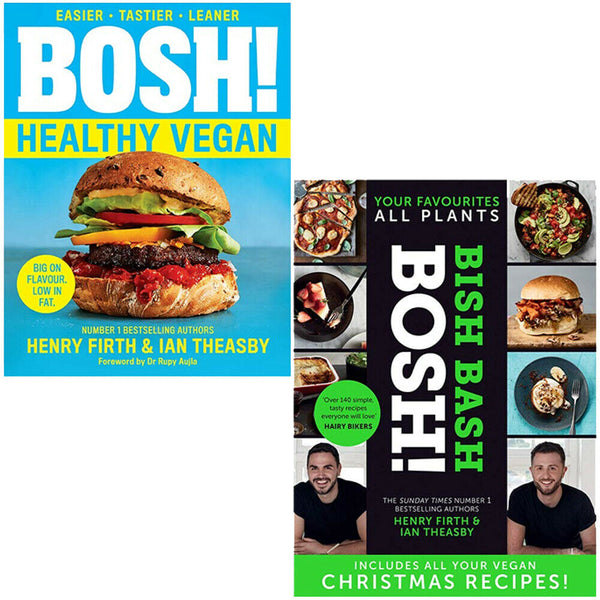 Bosh Healthy Vegan, BISH BASH BOSH 2 Books Collection Set By Henry Firth