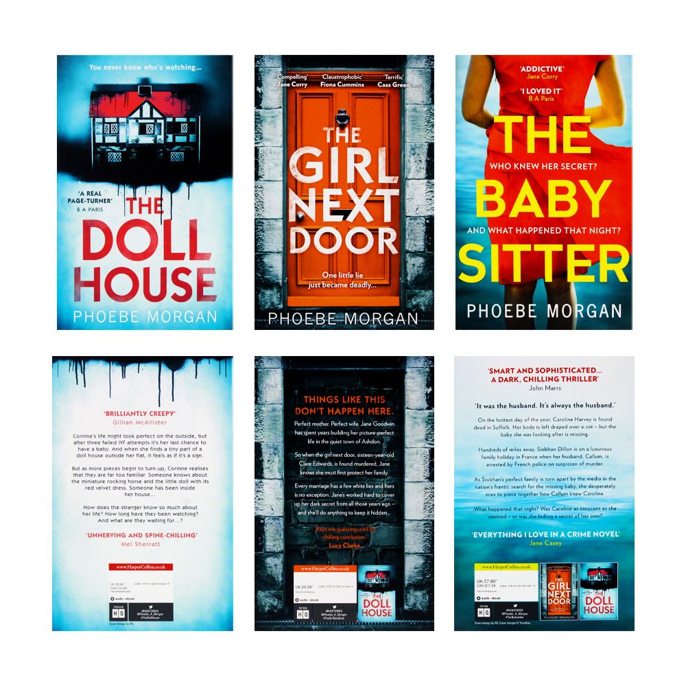 Phoebe Morgan 3 Book Set Collection (The Girl Next Door, The Doll House, The Babysitter) | Gripping Thrillers, Mystery, Suspense, Fiction