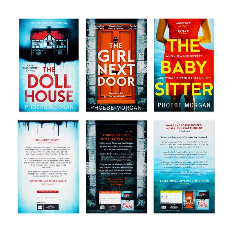 Phoebe Morgan 3 Books Set ( The Girl Next Door, The Doll House, The Babysitter)