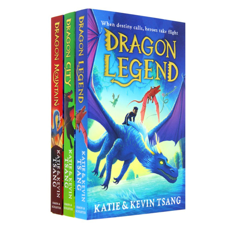Photo of Dragon Realm 3 Book Set by Katie & Kevin Tsang on a White Background