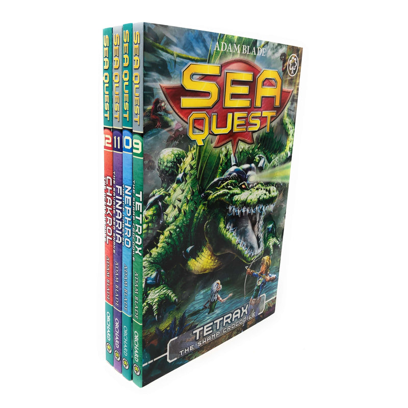 Sea Quest Collection Adam Blade 4 Books Set Series 3 Pack Inc Finaria, Tetrax