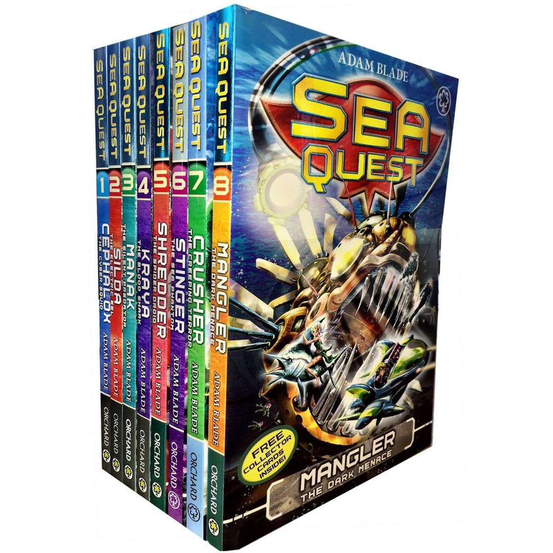 Sea Quest Series 1 and 2 Adam Blade 8 Books Set Collection - Mangler, Crusher,Silda