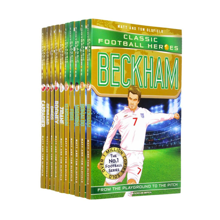 Classic Ultimate Football Heroes Legends Series 10 Book Collection Set | Kids' Sports Biographies – Featuring Zidane, Beckham & More Football Stars