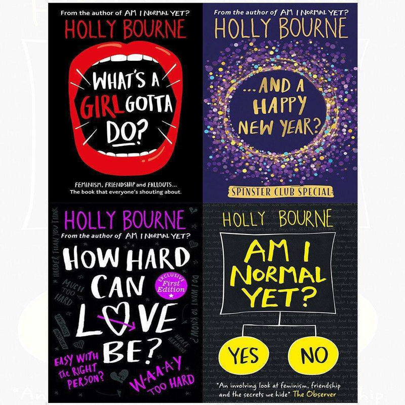 Spinster Club Series Holly Bourne 4 Books Collection Set Am I Normal Yet