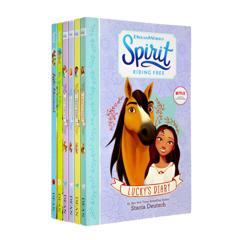 Spirit Riding Free Series 6 Books Collection Set By Stacia Deutsch ( Lucky's Diary,Pru's Diary, Abigail's Diary)
