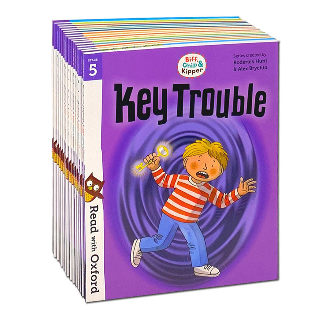 Biff, Chip & Kipper Stage 4-5 Read with Oxford |32-Book Phonics Collection Set | Early Learning, Children's Educational Storybooks, Learn to Read (5+)